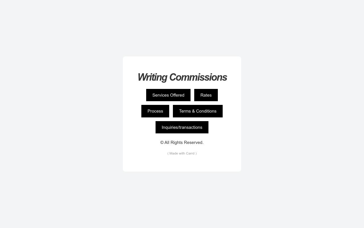 Writing Commissions